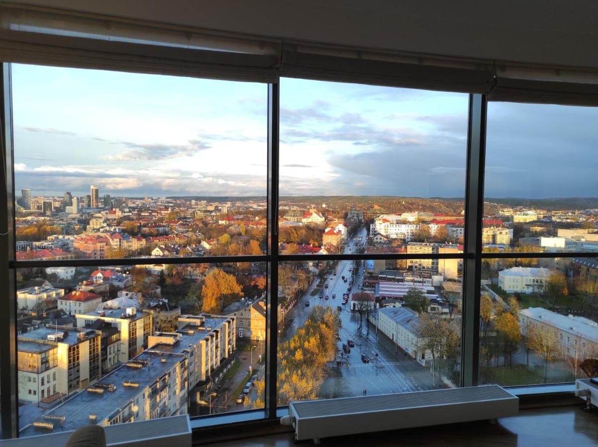 Luxury Apartment In Skyscraper Vilnius Exterior photo